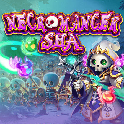 Necromancer Sha slot game by Playstar